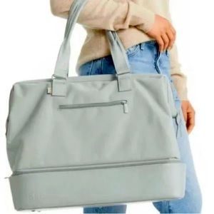 Béis Weekender Travel Bag Slate Blue Gray NWT